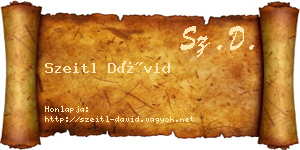 Szeitl Dávid névjegykártya