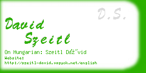 david szeitl business card